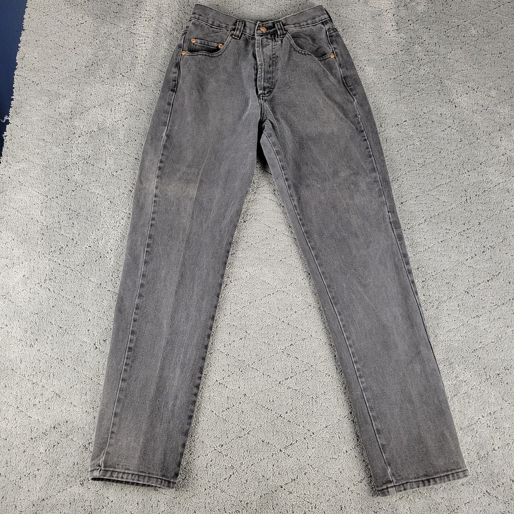 Vintage Pepe Jeans Womens 7/8 Black High Rise Straight Leg Dark Wash
